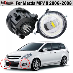 2 X 30W 8000LM Angel Eye LED Fog Light Daylight For Mazda 8 MPV 2006 2007 2008 Car Front Fog Lamp DRL H11 12V