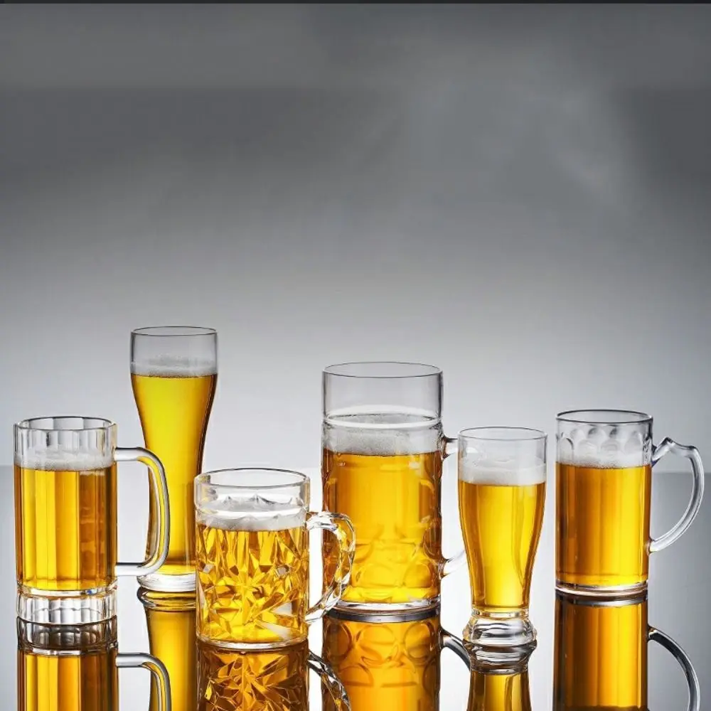 

Drinkware Acrylic Beer Mug Transparent Anti-fall Beer Cup Plastic Unbreakable Water Cup Coffee