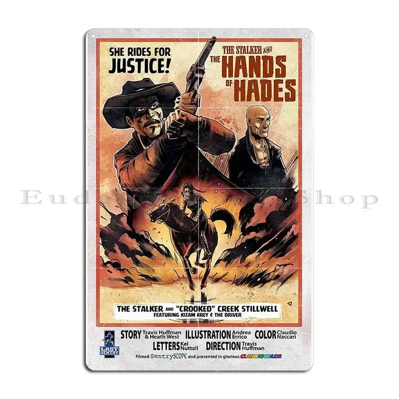 The Stalker Western Movie Poster Metal Plaque Poster Club Bar Cave Designing Cave Garage Tin Sign Poster