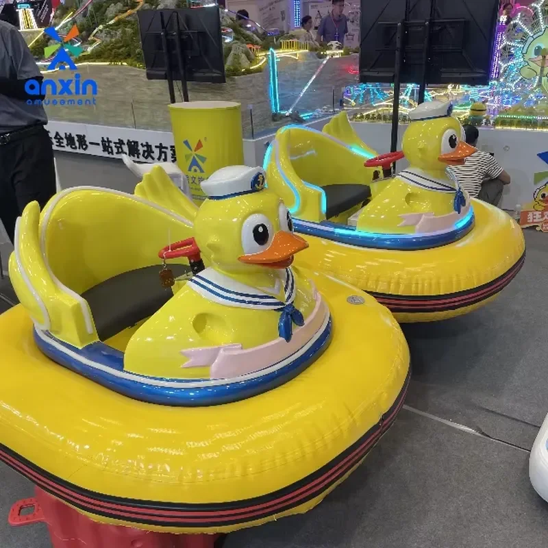 CE Certified Yellow Duck Electric Inflatable Water Bumper Boat Durable Commercial Pool Amusement Toy