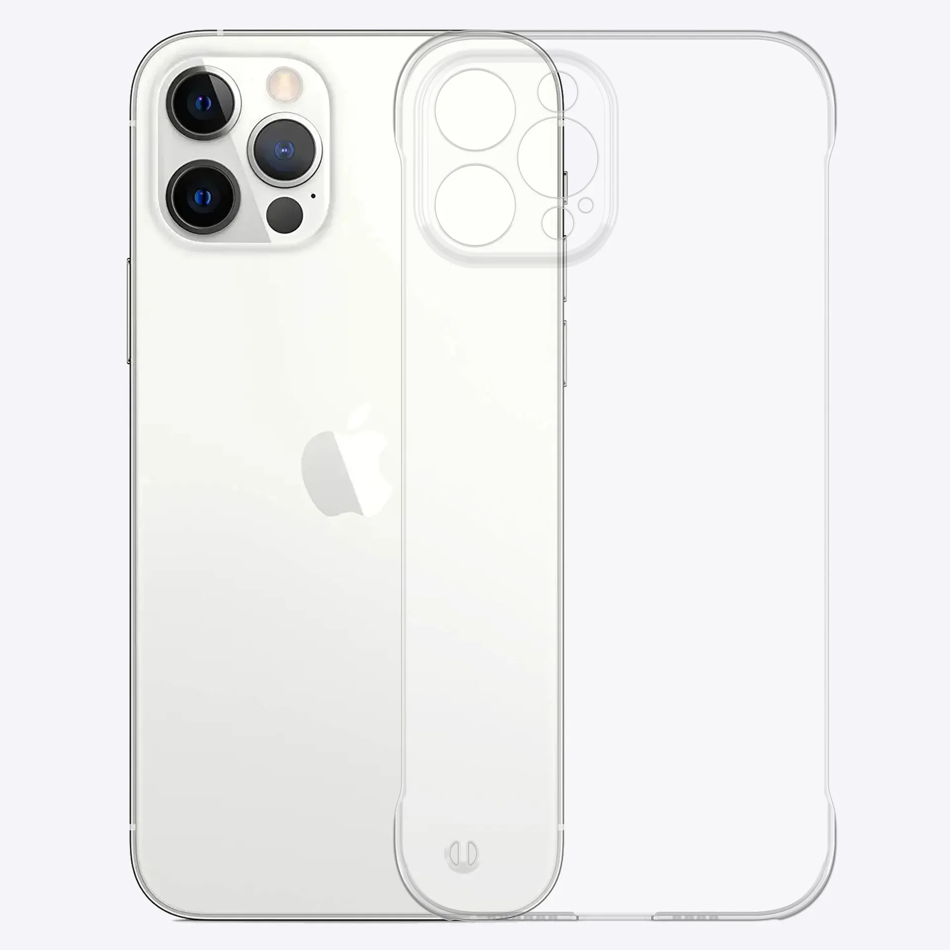 Suitable for iPhone 14.15 16 Plus 11.12.13 Pro Max. Borderless PC transparent phone case cover with micropores and large holes