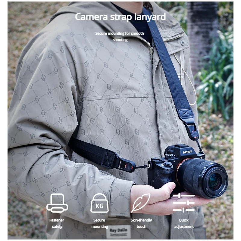 Kamera-Schultergurt Geeignet für DSLR Canon Nikon Sony Fuji Micro Schräg-Kreuzgurt mit Dekompression und Schnellverstellung