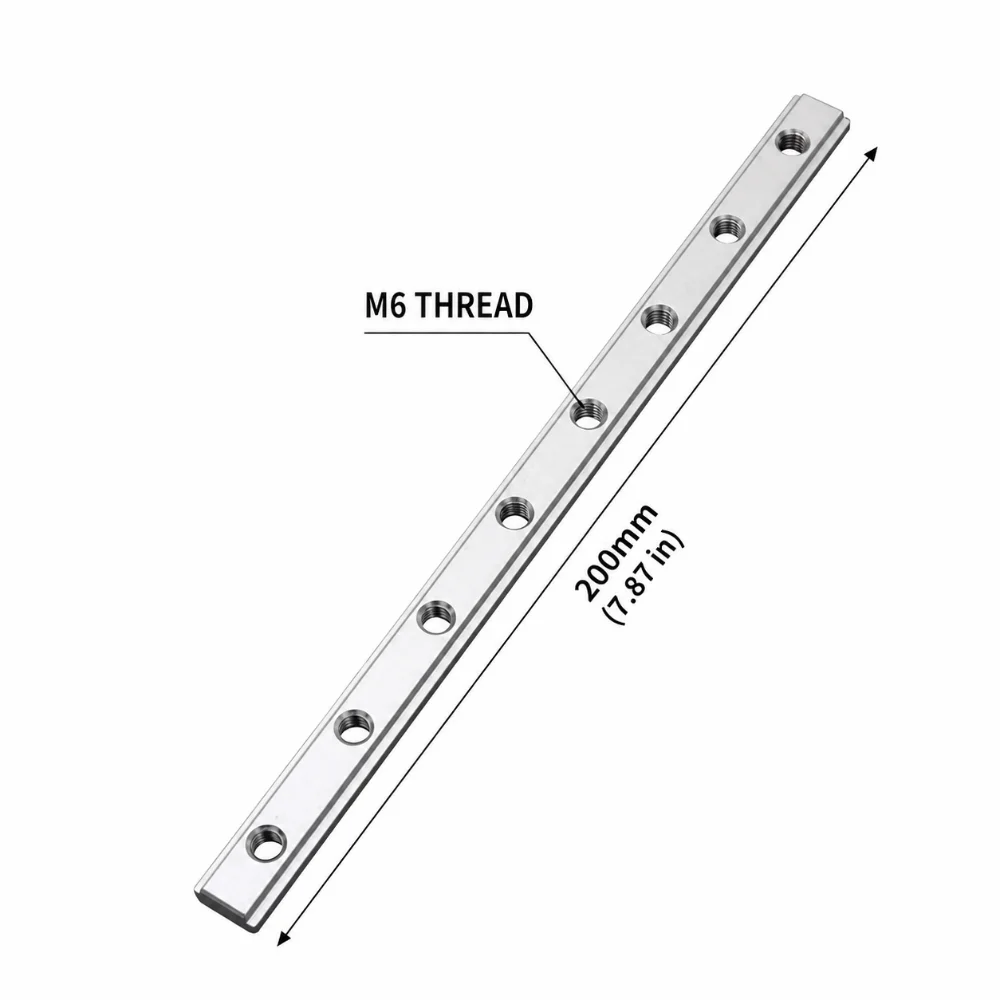 Aluminum Alloy Miter Track Jig 19 T-Slot M6 Double Groove T-Slot Guide Rail Slider Rail Fixture Slot Bench Saw Guide