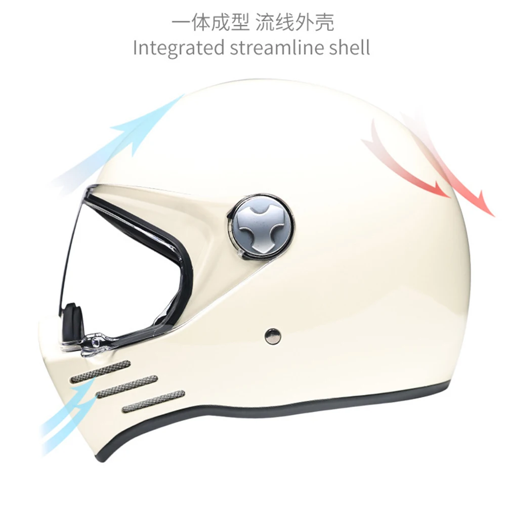 Ретро мотоциклетный шлем, безопасное мотоциклетное оборудование, одобренный ECE DOT, полный шлем для езды на мотоцикле с защитой от падения