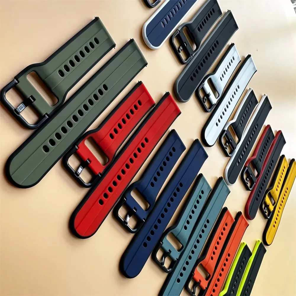 For Xiaomi Watch S4 /S3 S2 46mm 42mm/color 2/Mi Sports watch strap For REDMI Watch 5 Lite/Active Silicone Strap Two-Tone 22mm