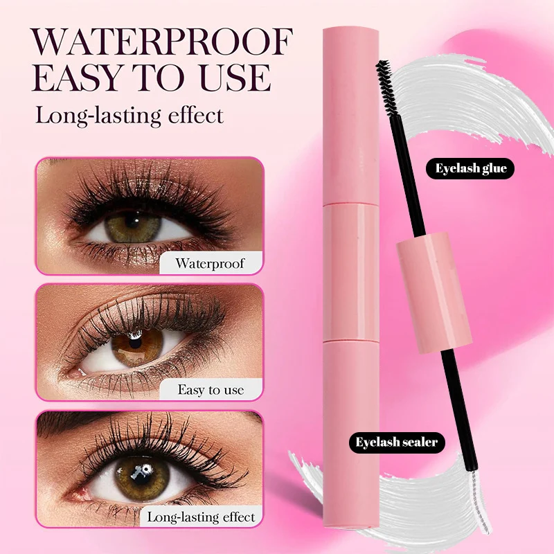 

1pcs False EyeLash Clusters Glue 2 in 1 Bond and Seal DIY 4 ML Glue Lasting Waterproof Tasteless Clean Glue