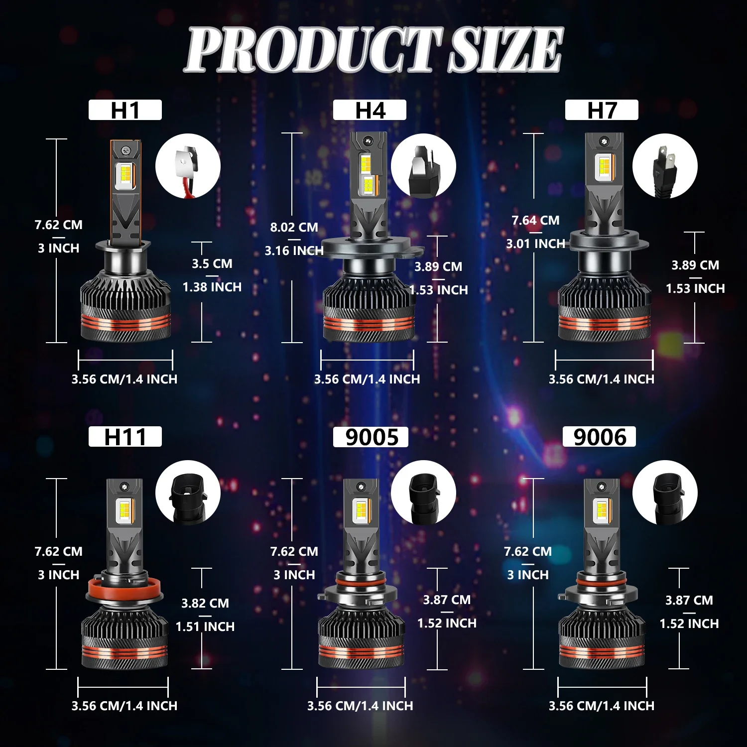 EAGLEVISION LED 고전력 Canbus 원격 제어 전조등 3000K/4300K/6000K 등대 9005 9006 9012 H1 H4 H7 H11 12V 24V