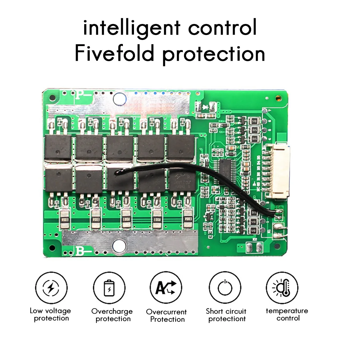 6S 24V BMS Lithium Battery Charging Protection Board with Balanced Charge MOS Enhanced PCB Protection Board-100A