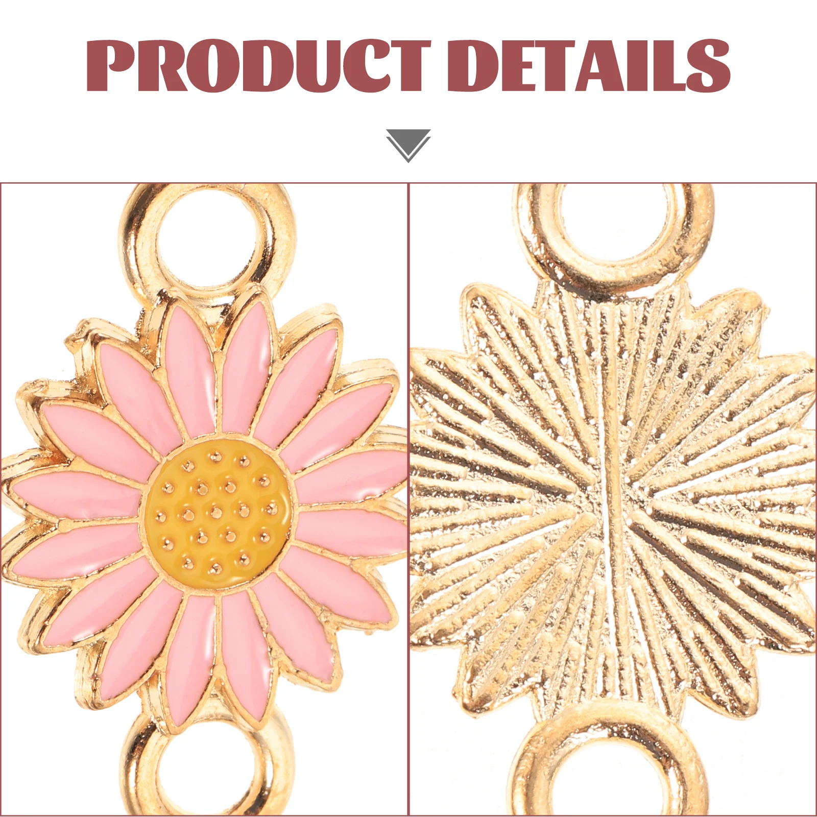 

20pcs Alloy Jewelry Connectors Sunflower Pendants Diy Charms Necklaces Bracelets Link Accessories Parts Handmade Crafts