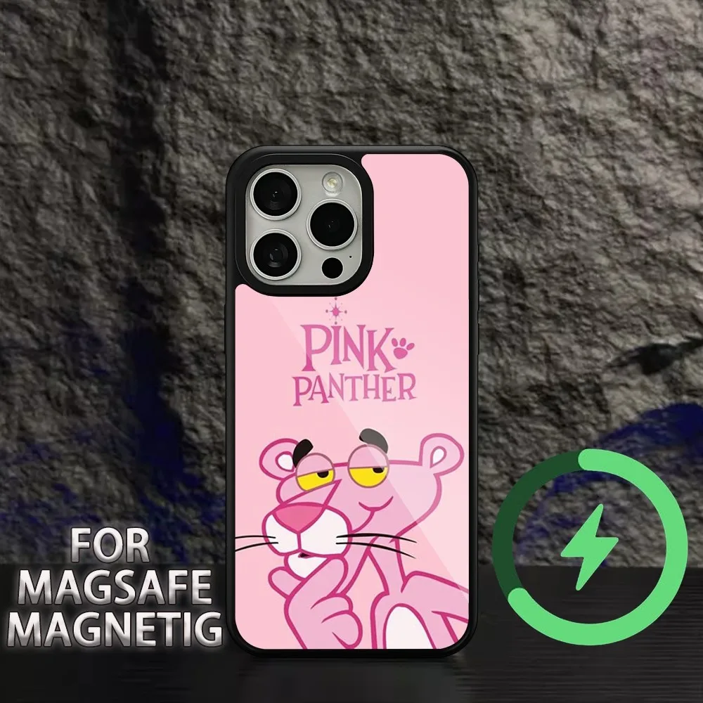 MOVIE P-Pink P-Panther  Phone Case For iPhone 11 12 13 14 15 Plus Pro Max Charging  Magsafe Magnetic Wireless Cover