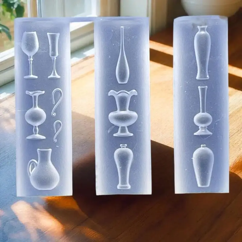Manicure Decor 3D Silicone Mold inspired by Vintage Porcelain Vase, Werkzeug for Nail Art Design and Soft Stamping