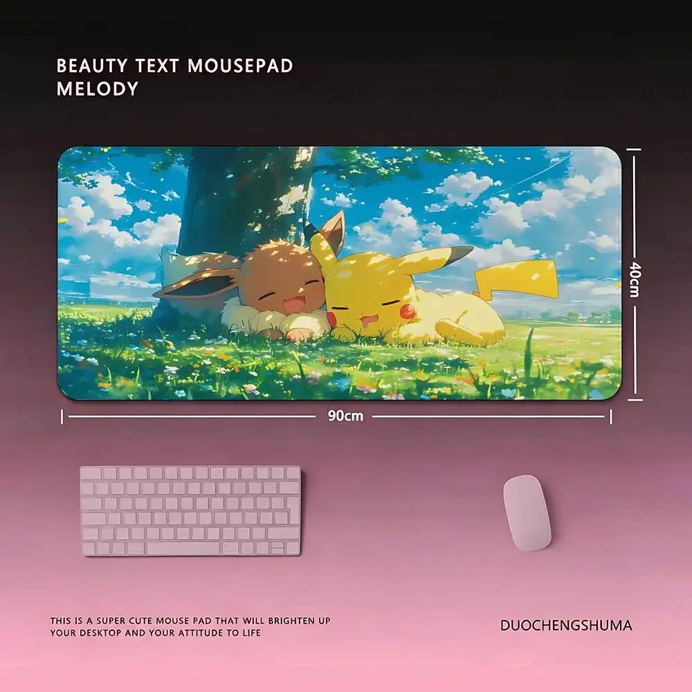 Anime-P-PokemonS Classic Mouse Pad Computer Mat Deskpad Laptop Keyboard Mat Office Large Landscape Mousepad