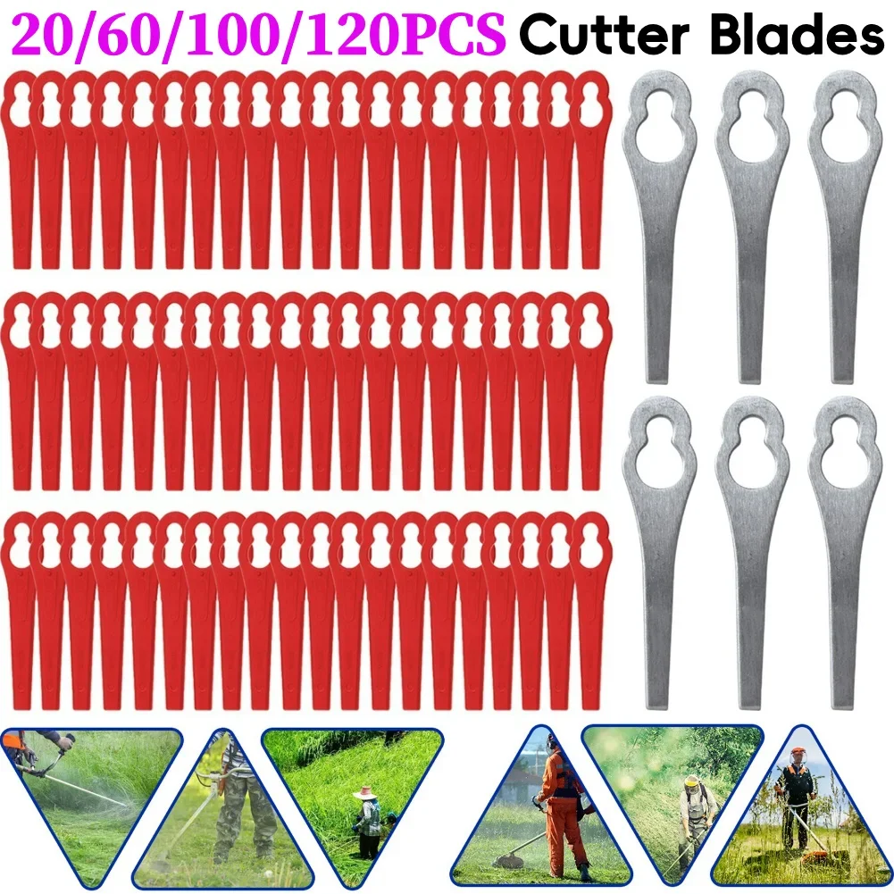 20/60/100/120pcs Replacement Blade Set Plastic L83 Blades Spare Parts Fast Cutting Grass Trimming Machine Blade for Lawn Trimmer