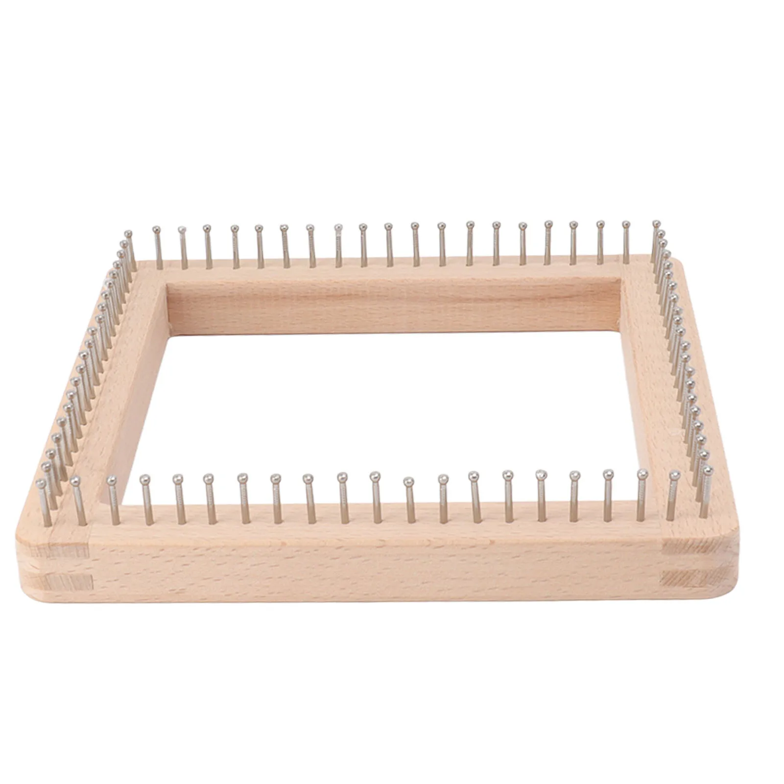 

Mini Square Knitting Board Solid Wood Knitting Tool with Hooks Wooden Crochet Board for Weaving Mat Hairband Blanket Sock