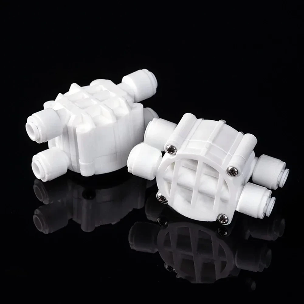 4-Way Auto Shut Off Valve 3/8'' OD Tube Quick Connect Fitting Accessory For RO Water Purification Filtration Equipment