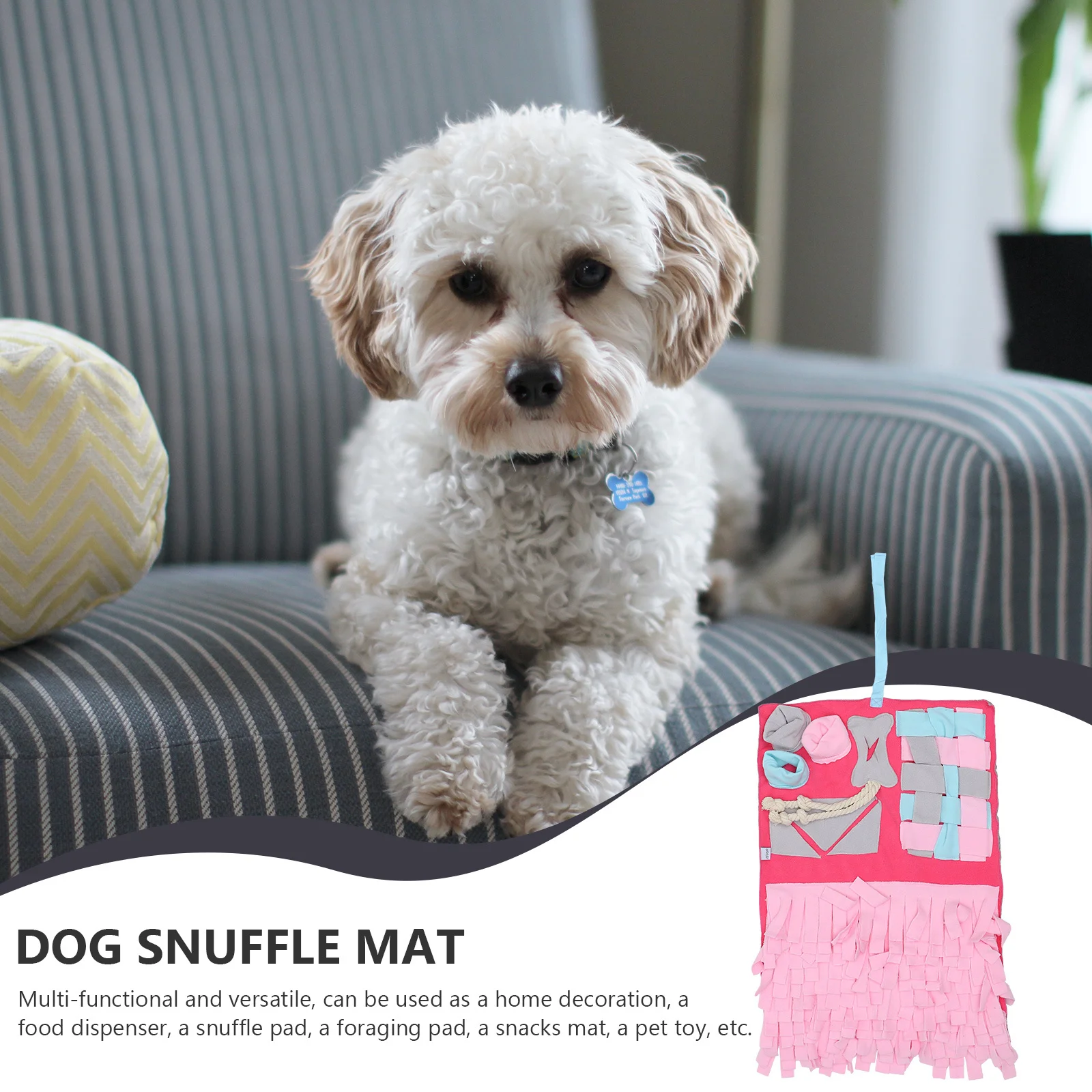 

Dog Snuffle Mat Training Blanket Multi-Functional Foraging Cushion Interactive Feed Game Mat Washable Pet Supplies