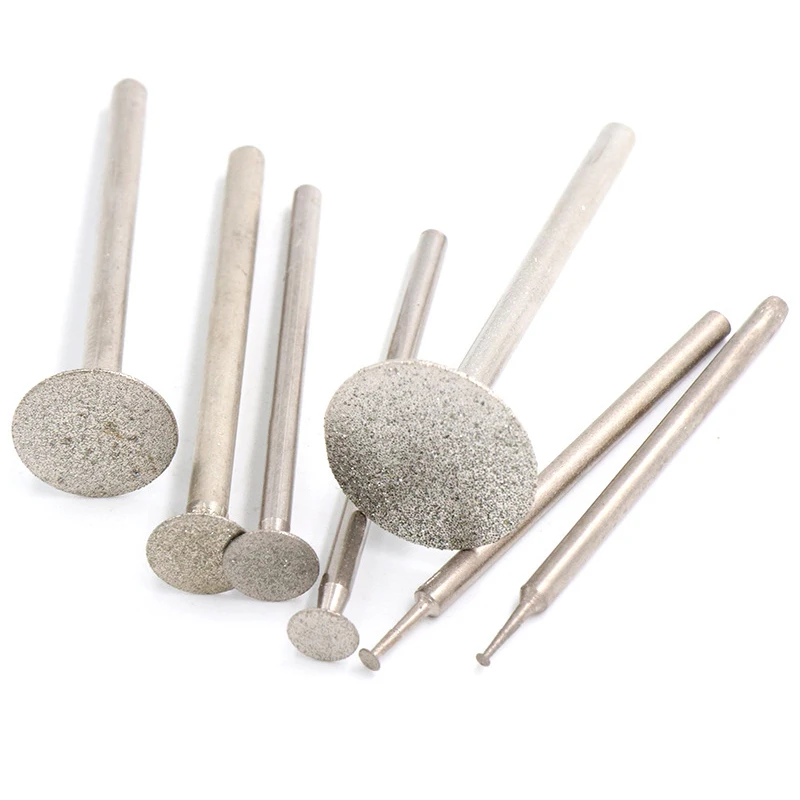 50/10/5Pc 0.5~16mm K-Needle T-shaped Electroplate Diamond Head Burr Grinding Engraving Bit for Dremel Rotary Tool 2.35/3mm Shank