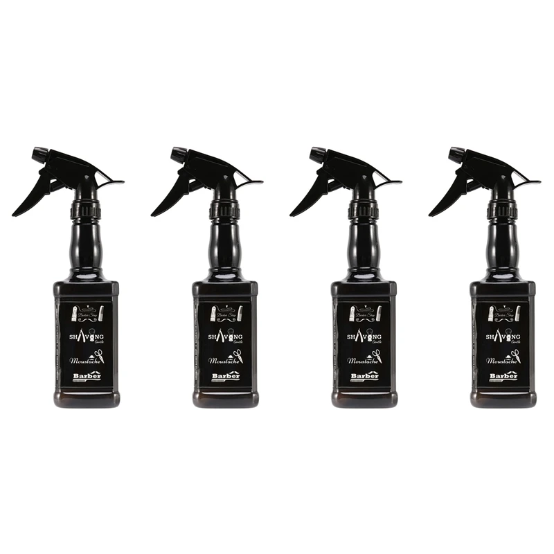

4X 650Ml Hairdressing Spray Bottle Salon Barber Hair Tools Hair Cutting Water Sprayer Black