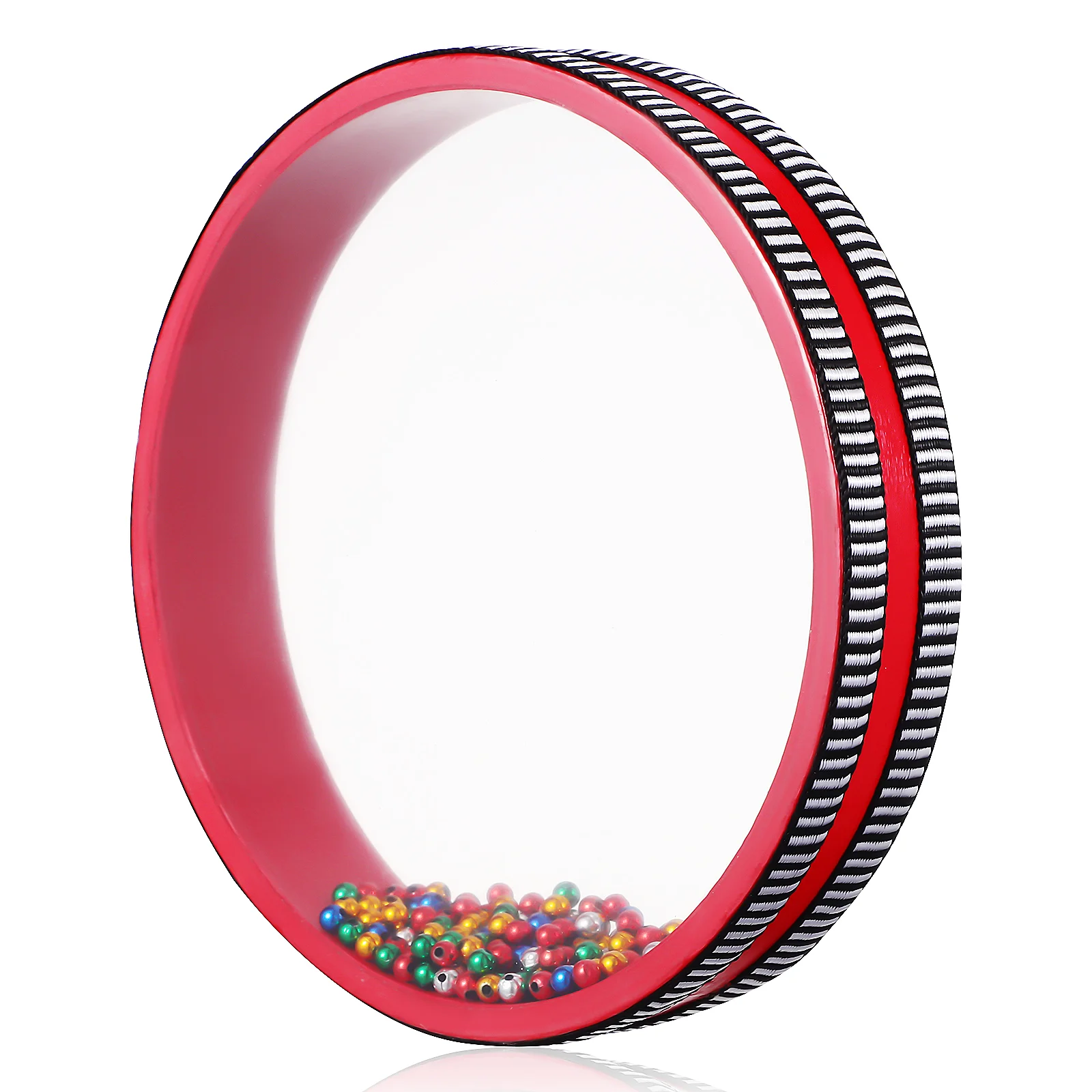 

Round Drum Ocean Drums Steel Beads with Metal Balls Kids Musical Instrument Wave Instruments Colored Adult