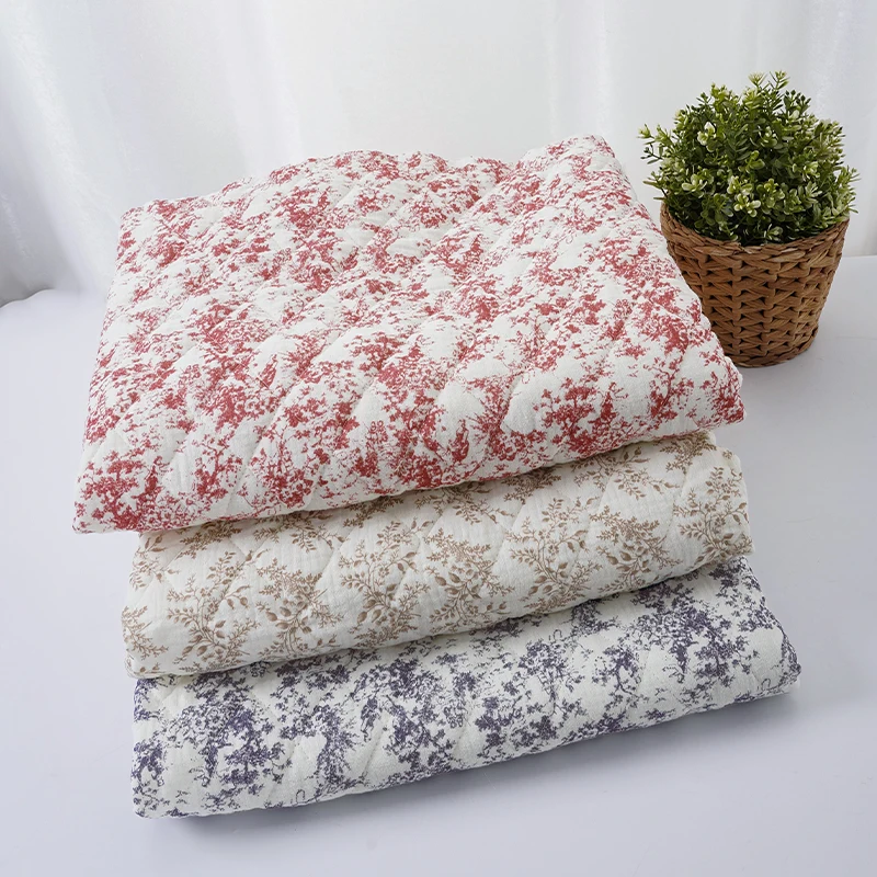 

0.5m/1m/2m Pure Cotton Double-layer Crepe Thickened Quilted Cotton Fabric for Winter Coat Children's Clothing DIY Sewing Fabrics