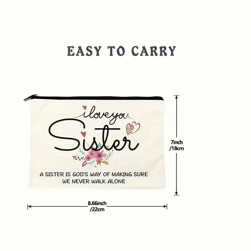 Zippered cosmetic bag, wash bag, pencil bag, sorting bag, lady's handbag, beautiful gift for friends, teachers and sisters