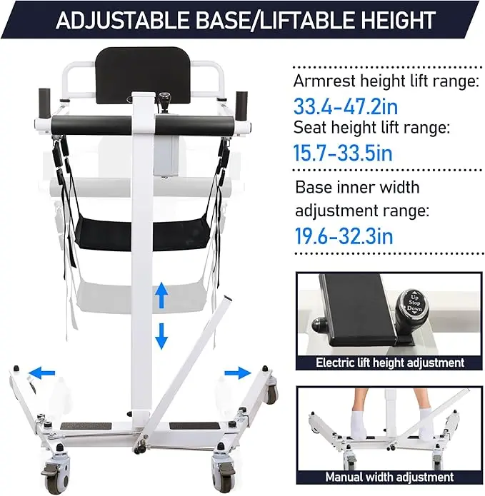 Portable electric lift seat Foldable rotating chair Electric walker for moving between wheelchairs in car toilets