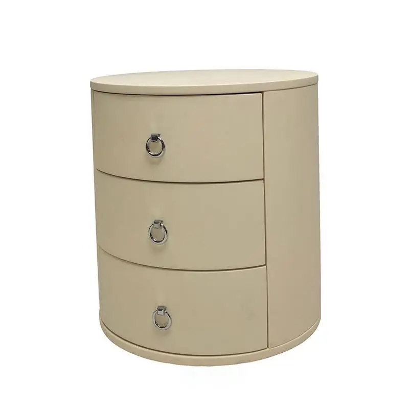 Personalized Modern Full Solid Wood Three-Drawer Nightstand with Cabinet Body for Hospital Bedroom Use