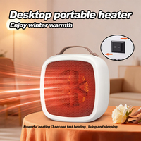 Portable Compact Mini Heater Home Quiet Fast for Indoor Office Heating 500W PTC Ceramic Warm Air Warmer for Winter Warmer Fan