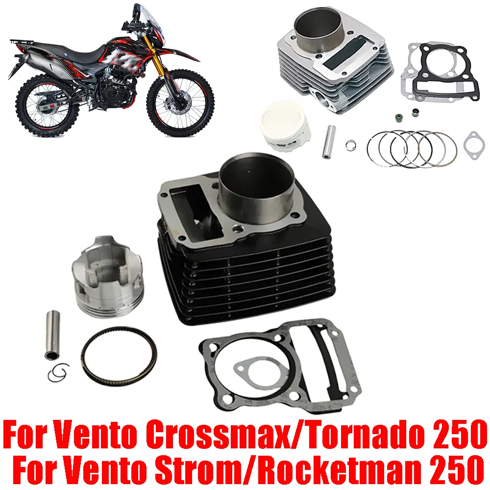 Kit de Pistón y Junta de Cilindro de Motor Forjado de 65.5mm para Motocicletas Vento Crossmax 250 Pro, Tornado 250, Rocketman 250, Strom 250