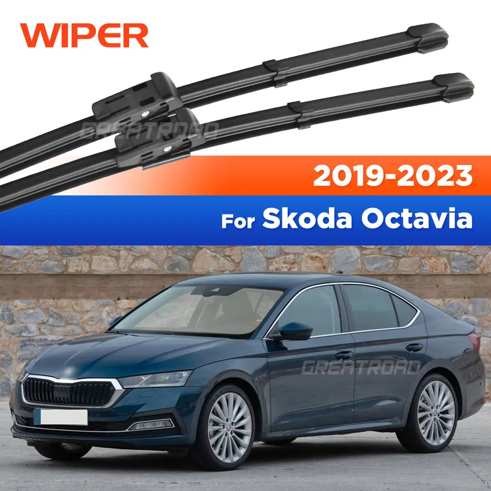 

For Skoda Octavia A8 2019-2023 2020 2021 2022 Wiper Front Wiper Blades Windshield Windscreen Window Brush 26"+19"