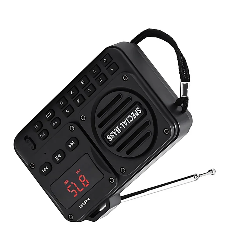 A37T-Portable Digital Radio Bluetooth Compatible 5.0 FM Radio Receiver With LED Display U Disk TF Card MP3 Play Loudspeaker A