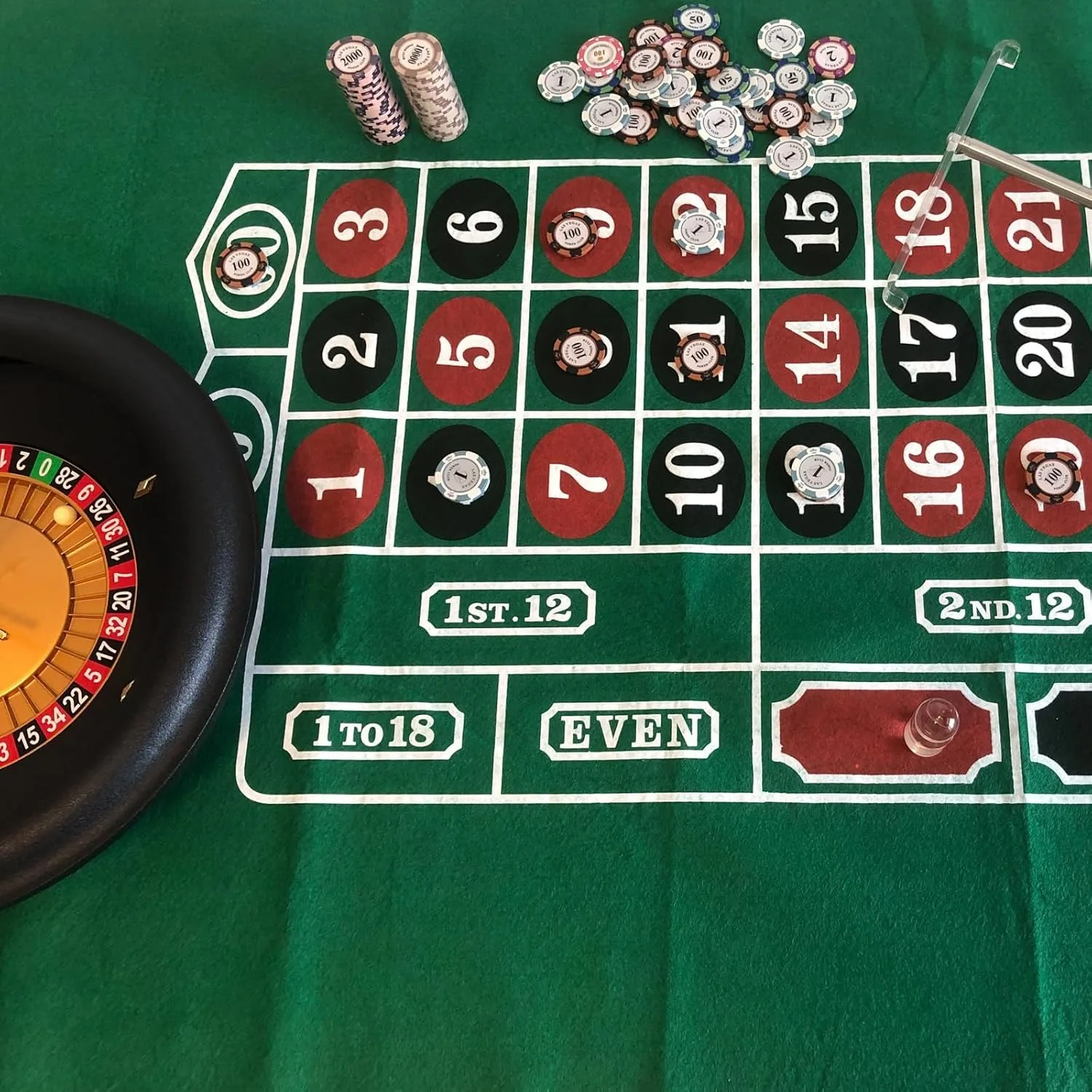 180x90cm Texas Poker Roulette Blackjack Craps Multiple Game Non-woven Tablecloth Entertainment Accessories