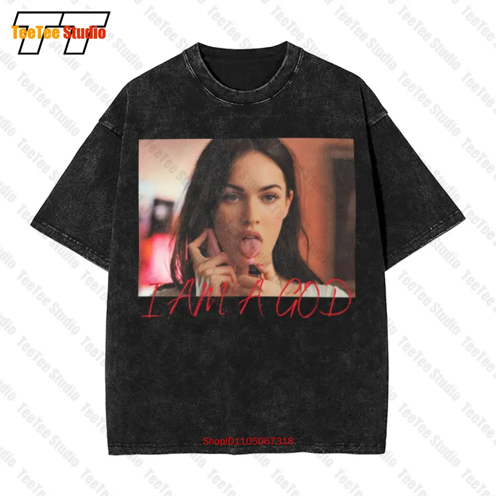 

Винтажная футболка большого размера Дженнифер Лежигалка I Am A God Scene J61R