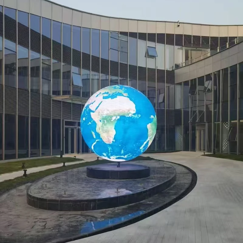 360 Degree Panoramic Indoor Spherical LED Screen Round Sphere Video Display For Indoor Commercial Advertising Decoration