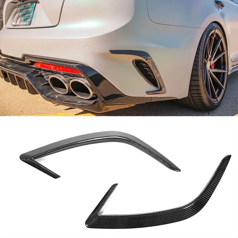 

Real Carbon Fiber Rear Bumper Splitter Spoiler Cover For Kia Stinger K8 GT 2018 2019 2020 2021 2022 2023