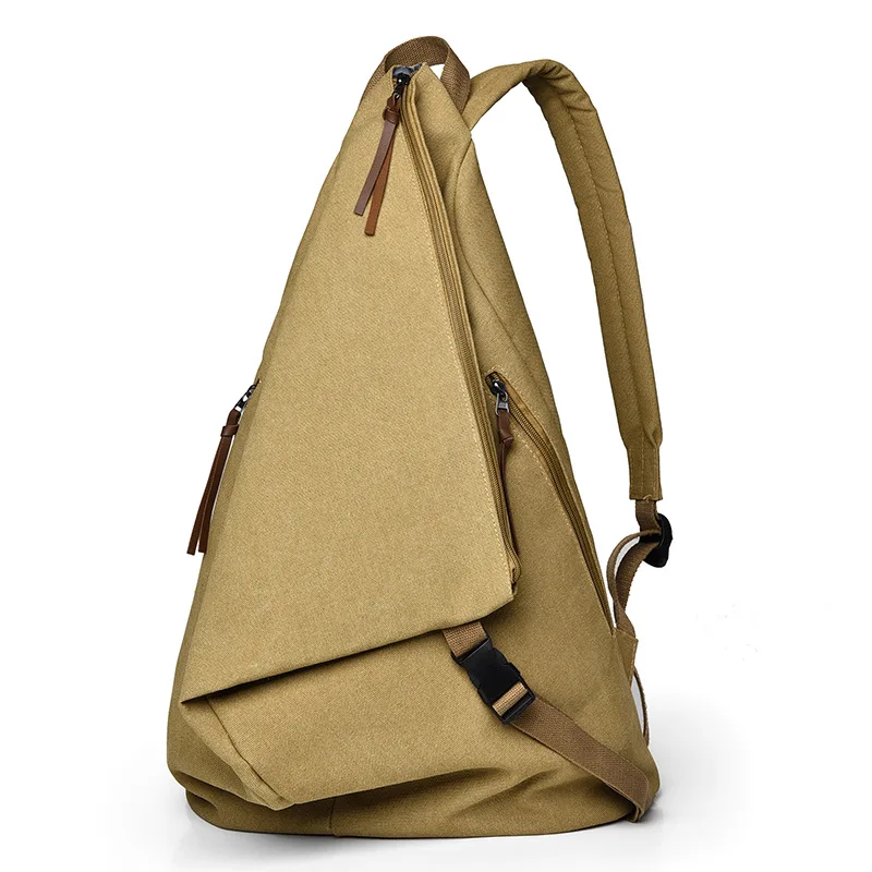 New Men's Fashion Trends Canvas Backpack Back Hide Security Phone Zipper Pocket Large Capacity Leisure Travel Backpack