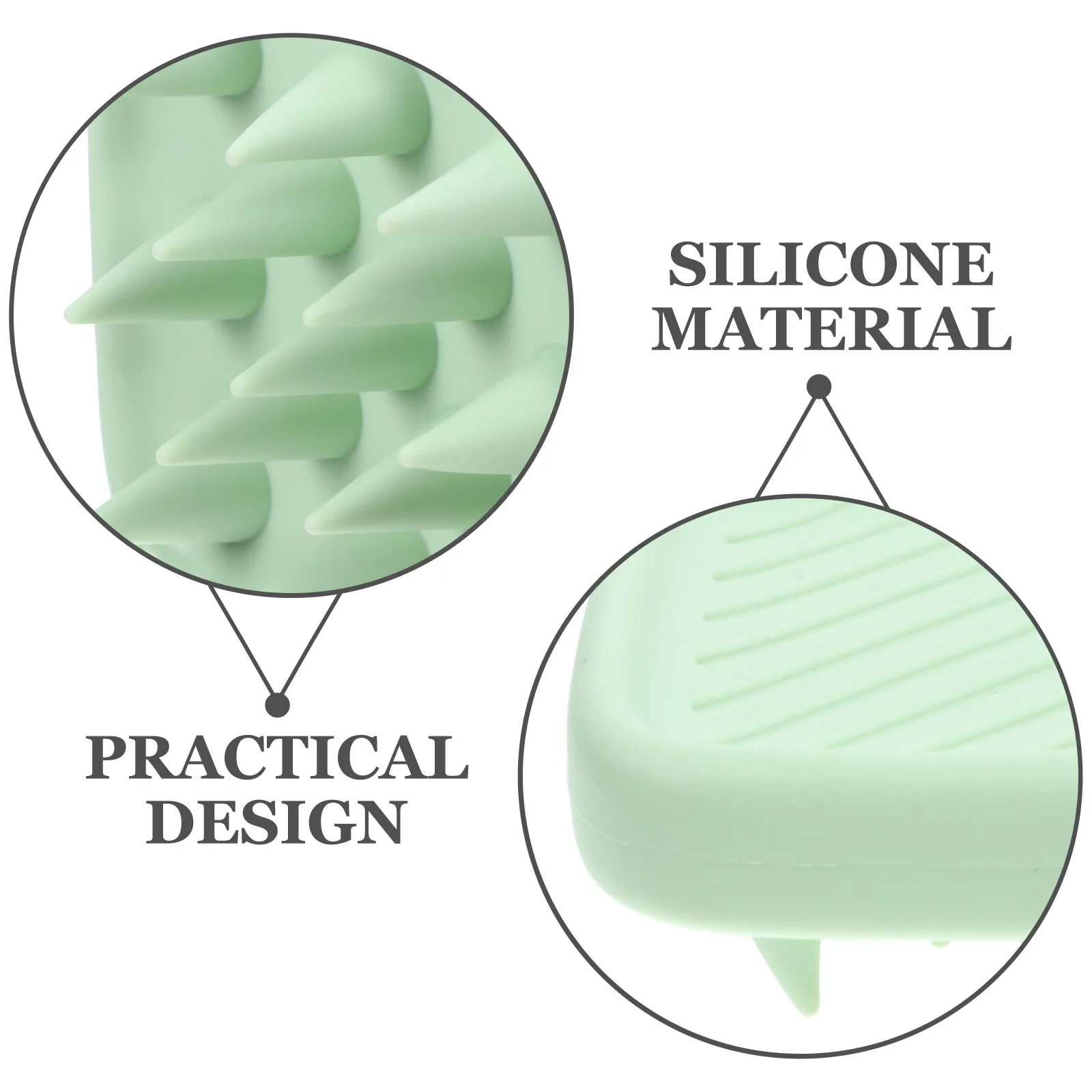 

Silicone Shampoo Brush Wash Hair Massage Scalp Care Scrub Scrubber for Washing Food Grade