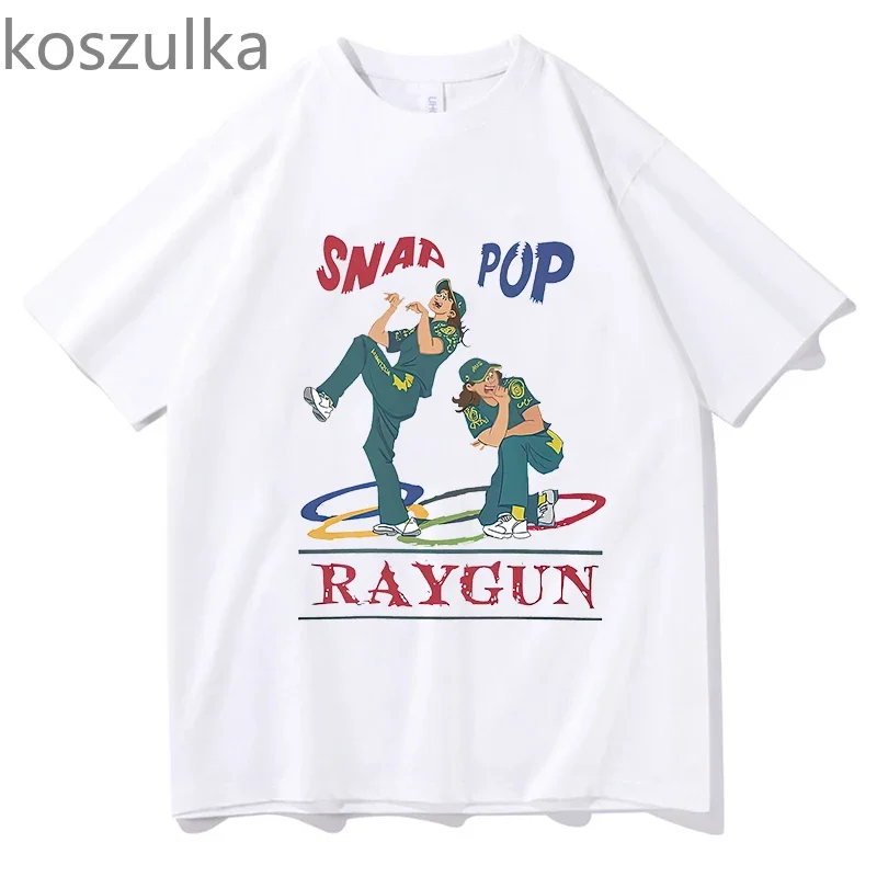 Funny Ray Gun Raygun T Shirt Breakdancing Harajuku T-Shirt Short-Sleeved Streetwear Tshirt Pure Cotton Aesthetic Round Neck Tees