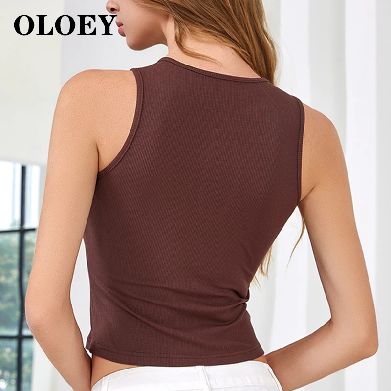 2026 Zomer Nieuwe Vrouwelijke Y2K Kleding Dames Slim-Fit Hemdje Tops voor Vrouwen Tank Top Metalen Gesp Cami shirt 2000 S Hottie Stijl