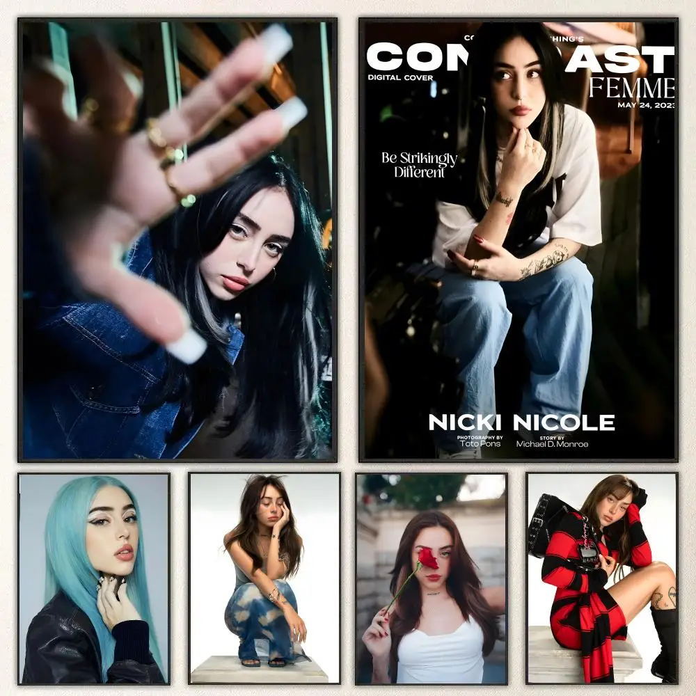 Singer Nicki Nicole Poster High-definition  poster stickers, suitable for bedroom, living room, home decoration