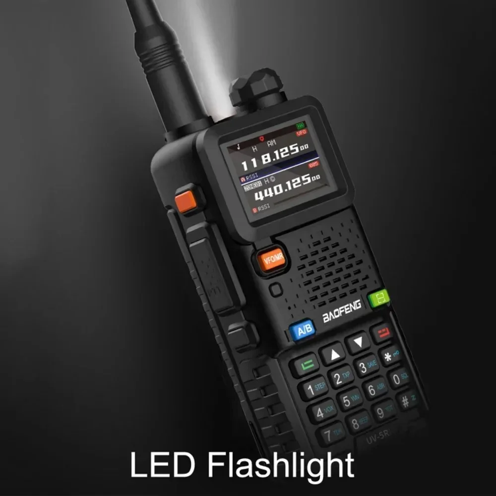 2024 Baofeng UV 5RM Two Way Radio FM Air Band RX VHF UHF Scrambler Encrypt DTMF Tone Outdoor HAM Wireless Communication