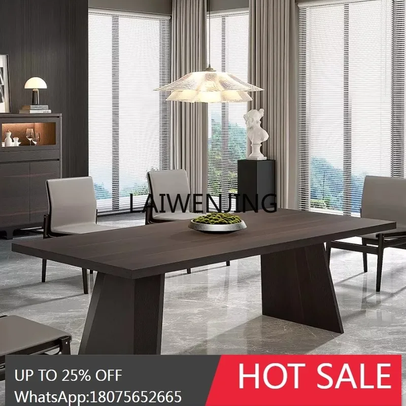 Nordic all solid wood desk wabi wind dining table new Chinese workbench