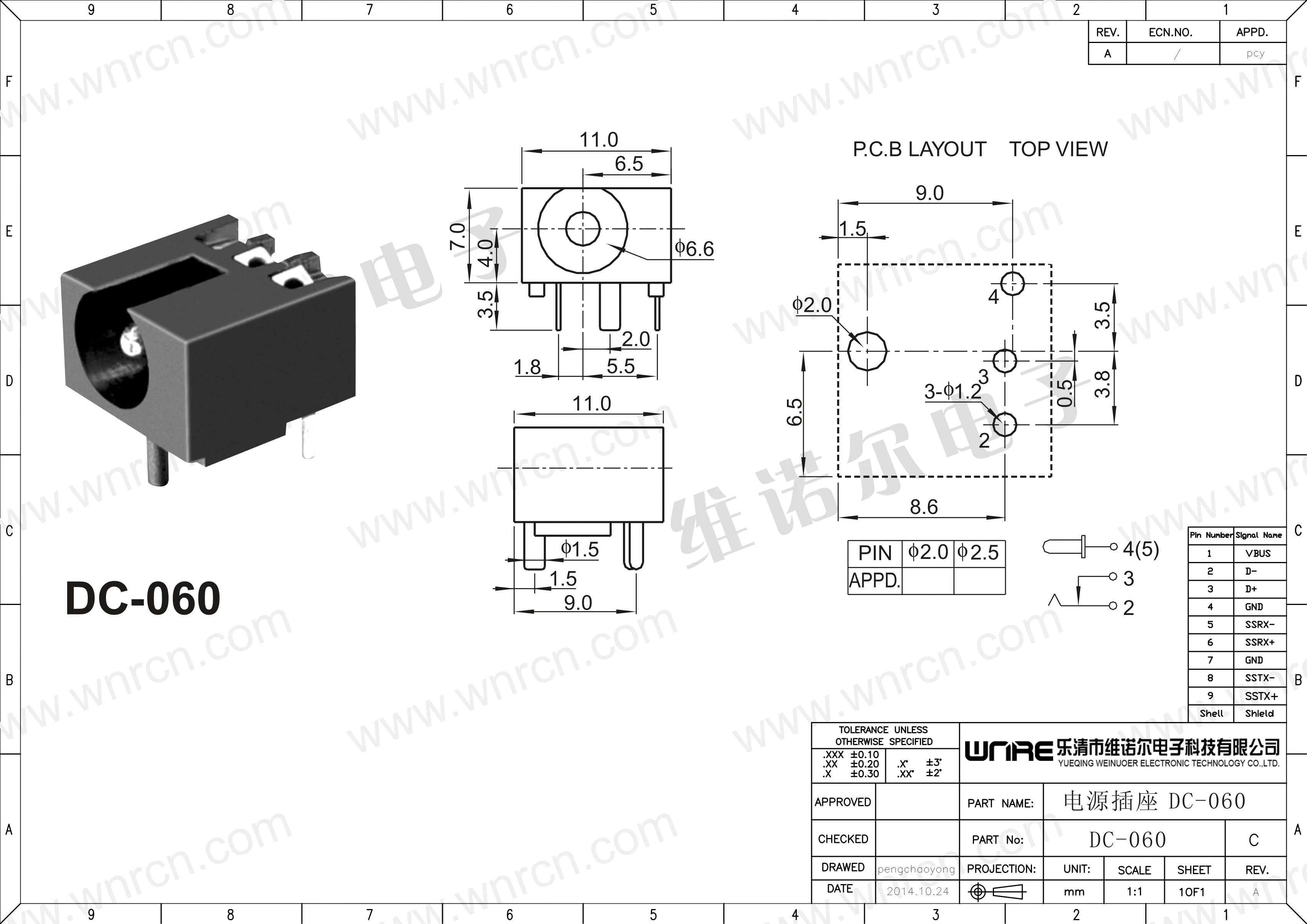 DC-060 5.5*2.1mm/5.5*2.5mm DC Power Socket Interface Adapter Laptop Connector Accessories Equipment Product Charging Port Female