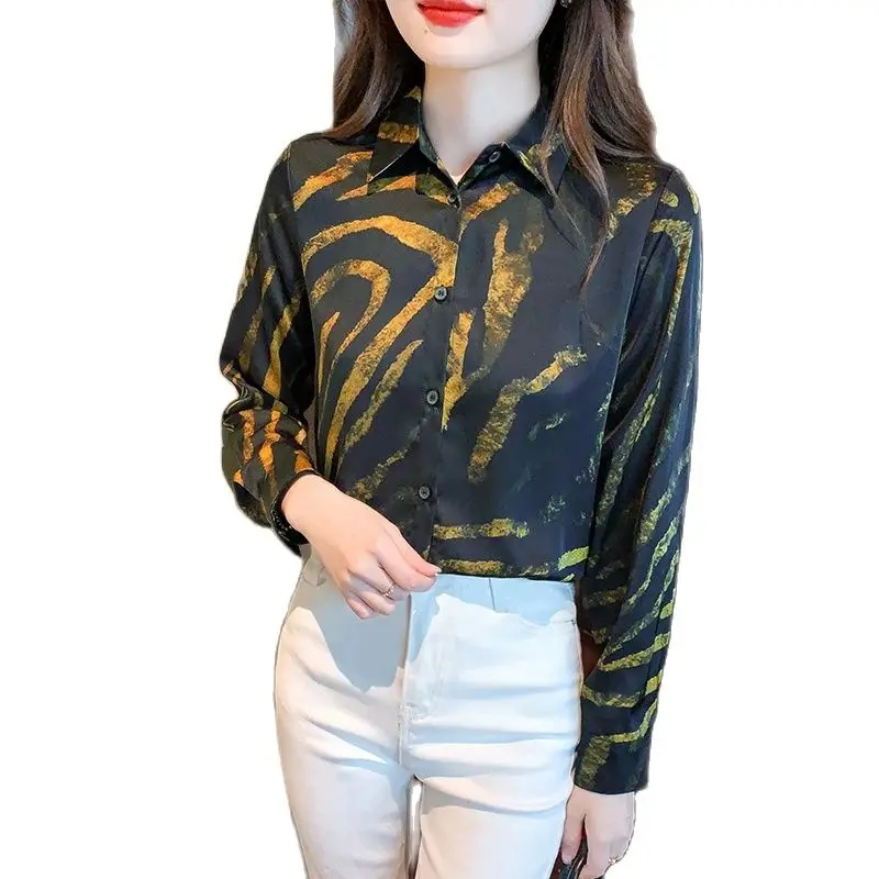 Stylish Women\'s Blouse for a Chic Look Fashion printing Women\'s shirts 2024 Spring Summer tops blusa mujer