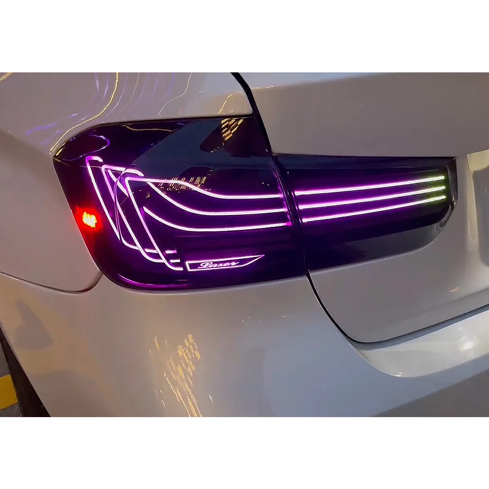 For 3 Series F30 Tail Light Assembly 320/328/F35/F80 Modified Floating LED with Flowing Colorful Lights 55W 4600LM