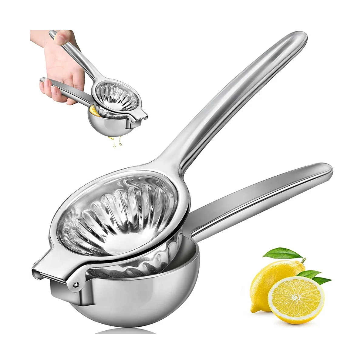 Exprimidor de limón, exprimidor Extra Manual de acero inoxidable con Metal sólido
