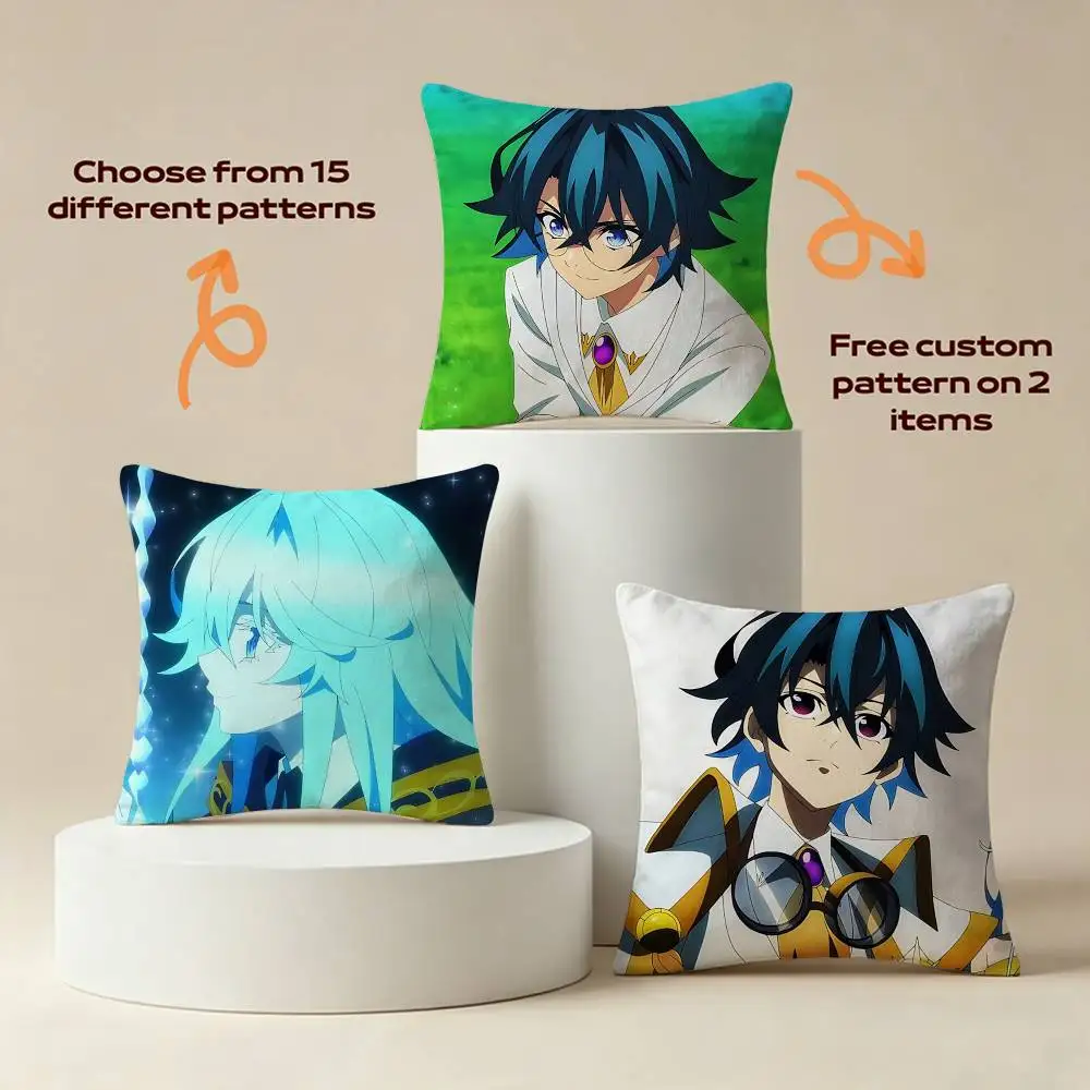 W-Wistoria WILL W-Wand and Sword Square Sofa Pillow Cover Solid Color Living Room Home Decor Cushion Case