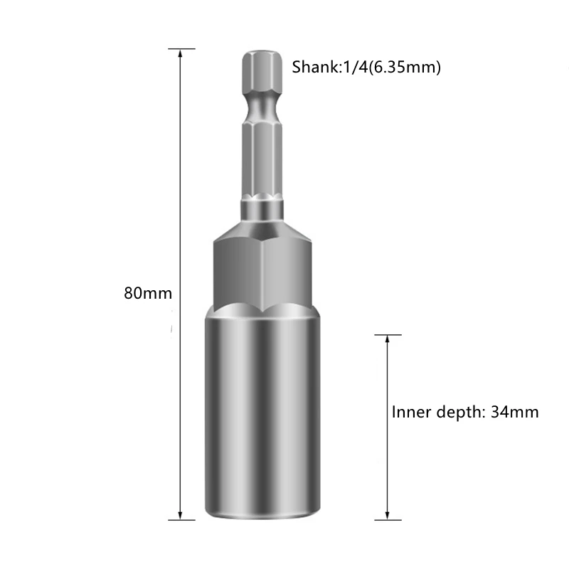 80mm Length Impact Socket Adapter 1/4\