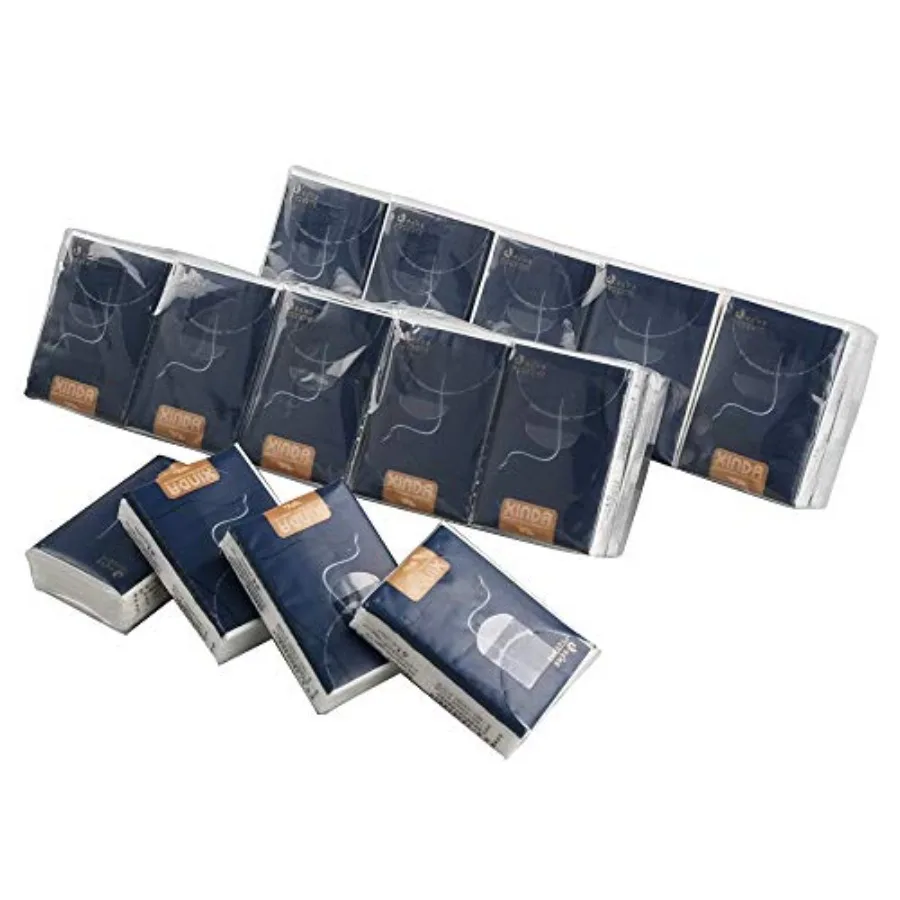 4겹 부드럽고 무향 페이셜 티슈 100팩 미니 포켓 사이즈 이동 중 사용에 이상적 여행 사무실 및 일상 위생 필요에 적합