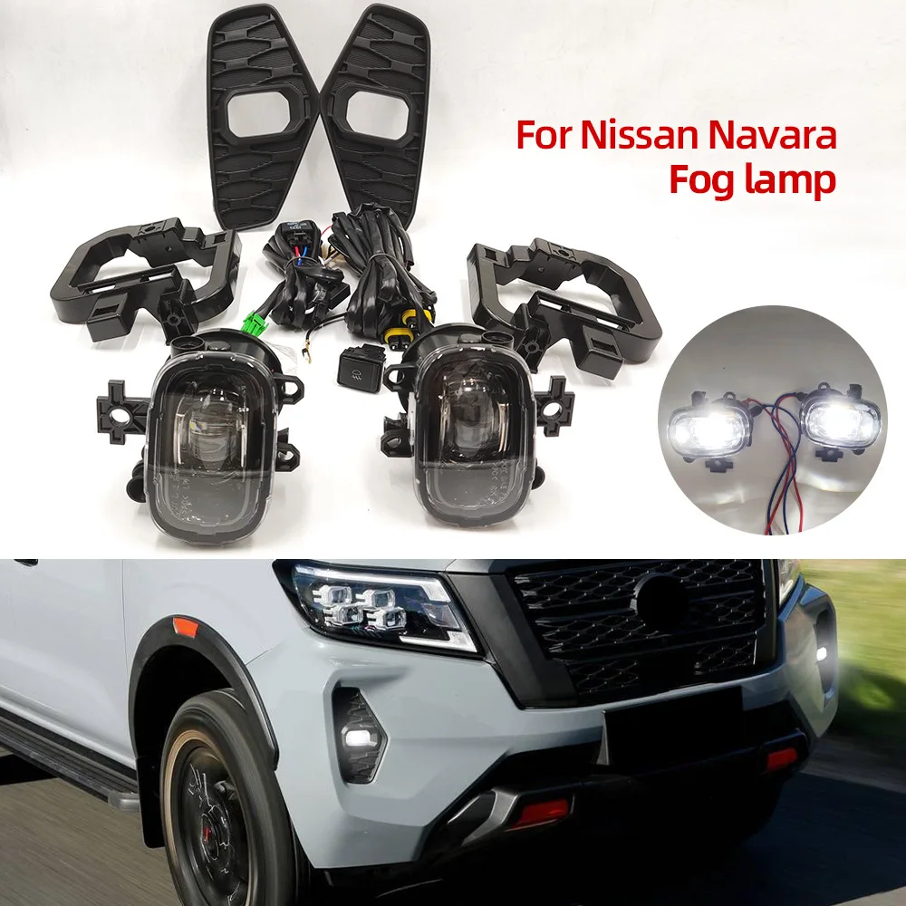 Montagem da lâmpada de nevoeiro frontal para Nissan Navara, Low Rise LED Set, NP300, 20-22